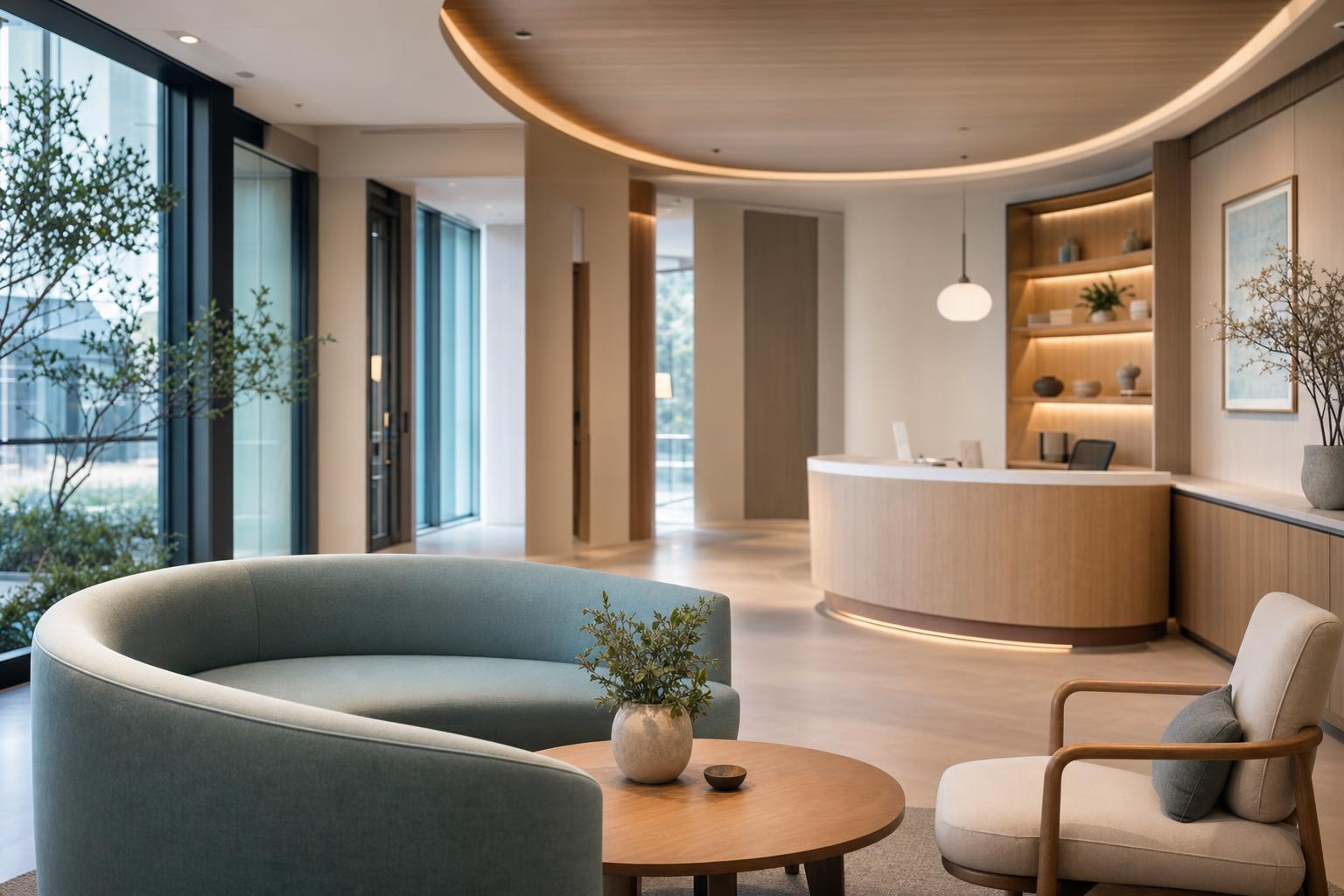 A calm, modern, light-filled healthcare consulting space
